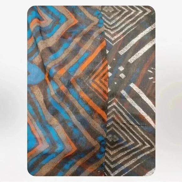 RVCA Maxi Multicolour Geometric Boho Flowy  Spaghetti Strap Dress Size Medium - Picture 9 of 10